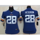 nike women nfl jerseys minnesota vikings #28 peterson purple[new nike limited]