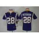 nike women nfl jerseys minnesota vikings #28 peterson purple[nike limited]