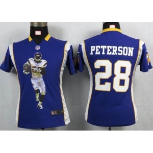 nike women nfl jerseys minnesota vikings #28 peterson purple[portrait fashion]