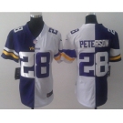 nike women nfl jerseys minnesota vikings #28 peterson white-purple[nike split]