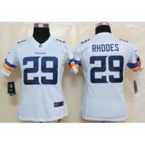 nike women nfl jerseys minnesota vikings #29 rhodes white[new nike limited]