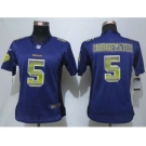 nike women nfl jerseys minnesota vikings #5 bridgewater purple[Strobe Limited][bridgewater]