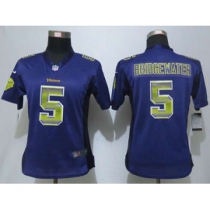 nike women nfl jerseys minnesota vikings #5 bridgewater purple[Strobe Limited][bridgewater]