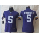 nike women nfl jerseys minnesota vikings #5 bridgewater purple[new nike limited][bridgewater]