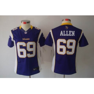 nike women nfl jerseys minnesota vikings #69 allen purple[nike limited]