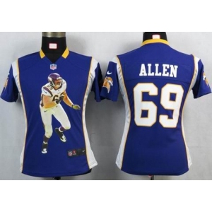 nike women nfl jerseys minnesota vikings #69 allen purple[portrait fashion]