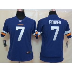 nike women nfl jerseys minnesota vikings #7 christian ponder purple[new nike limited]