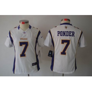 nike women nfl jerseys minnesota vikings #7 christian ponder white[nike limited]