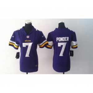 nike women nfl jerseys minnesota vikings #7 ponder purple[2013 nike]