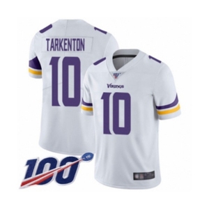 Youth Minnesota Vikings #10 Fran Tarkenton White Vapor Untouchable Limited Player 100th Season Football Jersey
