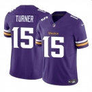 Youth Minnesota Vikings #15 Dallas Turner Purple 2024 Draft F.U.S.E. Vapor Untouchable Limited Football Stitched Jersey