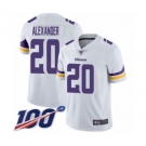 Youth Minnesota Vikings #20 Mackensie Alexander White Vapor Untouchable Limited Player 100th Season Football Jersey