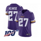 Youth Minnesota Vikings #27 Jayron Kearse Purple Team Color Vapor Untouchable Limited Player 100th Season Football Jersey
