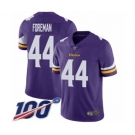Youth Minnesota Vikings #44 Chuck Foreman Purple Team Color Vapor Untouchable Limited Player 100th Season Football Jersey