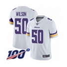 Youth Minnesota Vikings #50 Eric Wilson White Vapor Untouchable Limited Player 100th Season Football Jersey