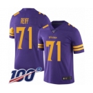 Youth Minnesota Vikings #71 Riley Reiff Limited Purple Rush Vapor Untouchable 100th Season Football Jersey