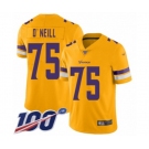 Youth Minnesota Vikings #75 Brian O'Neill Limited Gold Inverted Legend 100th Season Football Jersey