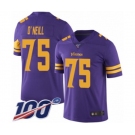 Youth Minnesota Vikings #75 Brian O'Neill Limited Purple Rush Vapor Untouchable 100th Season Football Jersey