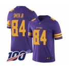 Youth Minnesota Vikings #84 Irv Smith Jr. Limited Purple Rush Vapor Untouchable 100th Season Football Jersey