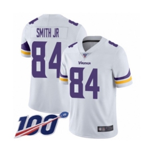Youth Minnesota Vikings #84 Irv Smith Jr. White Vapor Untouchable Limited Player 100th Season Football Jersey