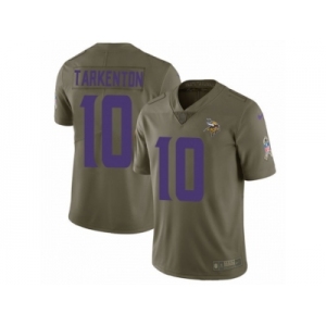 Youth Nike Minnesota Vikings #10 Fran Tarkenton Limited Olive 2017 Salute to Service NFL Jersey
