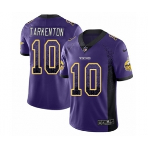 Youth Nike Minnesota Vikings #10 Fran Tarkenton Limited Purple Rush Drift Fashion NFL Jersey