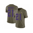 Youth Nike Minnesota Vikings #21 Mike Hughes Olive Stitched NFL Limited 2017 Salute to Service Jersey