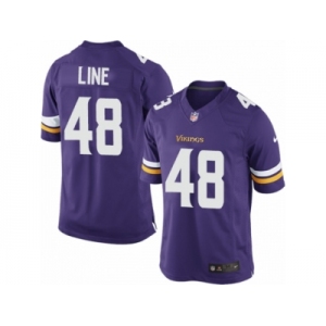 Youth Nike Minnesota Vikings #48 Zach Line Limited Purple Team Color NFL Jersey