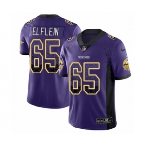 Youth Nike Minnesota Vikings #65 Pat Elflein Limited Purple Rush Drift Fashion NFL Jersey