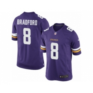 Youth Nike Minnesota Vikings #8 Sam Bradford Limited Purple Team Color NFL Jersey