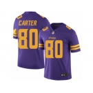 Youth Nike Minnesota Vikings #80 Cris Carter Limited Purple Rush NFL Jersey
