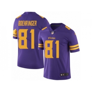 Youth Nike Minnesota Vikings #81 Moritz Boehringer Limited Purple Rush NFL Jersey
