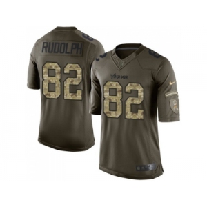 Youth Nike Minnesota Vikings #82 Kyle Rudolph Green Stitched NFL Limited 2015 Salute to Service Jersey