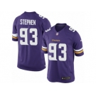 Youth Nike Minnesota Vikings #93 Shamar Stephen Limited Purple Team Color NFL Jersey