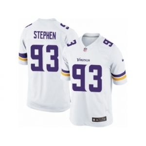 Youth Nike Minnesota Vikings #93 Shamar Stephen Limited White NFL Jersey