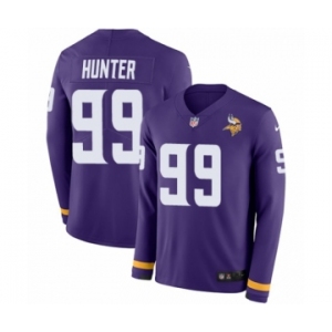 Youth Nike Minnesota Vikings #99 Danielle Hunter Limited Purple Therma Long Sleeve NFL Jersey