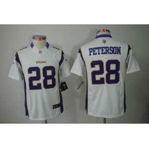 nike youth nfl jerseys minnesota vikings #28 peterson white[nike limited]