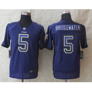 nike youth nfl jerseys minnesota vikings #5 bridgewater purple[Elite drift fashion][bridgewater]