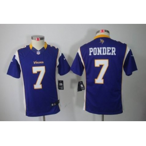 nike youth nfl jerseys minnesota vikings #7 christian ponder purple[nike limited]