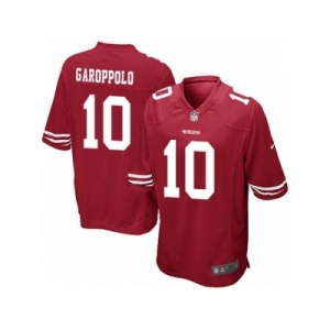 Men Nike San Francisco 49ers #10 Jimmy Garoppolo Game Red Team Color NFL Jersey