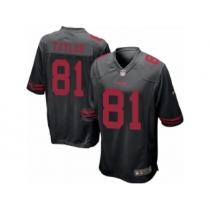 Men Nike San Francisco 49ers #81 Trent Taylor Game Black NFL Jersey
