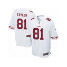 Men Nike San Francisco 49ers #81 Trent Taylor Game White NFL Jersey