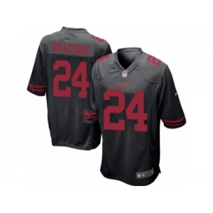 Men's Nike San Francisco 49ers #24 Shaun Draughn Game Black Alternate NFL Jersey