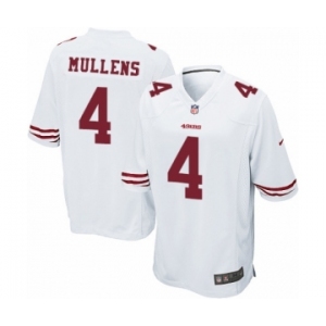 Men's Nike San Francisco 49ers #4 Nick Mullens Game White NFL Jersey