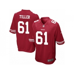 Men's Nike San Francisco 49ers #61 Andrew Tiller Game Red Team Color NFL Jersey