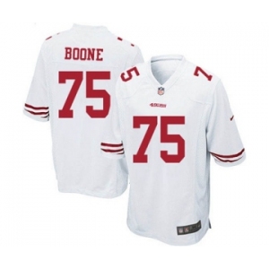 Men's Nike San Francisco 49ers #75 Alex Boone Game White NFL Jersey