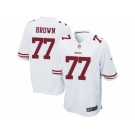 Men's Nike San Francisco 49ers #77 Trent Brown Game White NFL Jersey