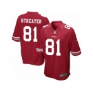 Men's Nike San Francisco 49ers #81 Rod Streater Game Red Team Color NFL Jersey