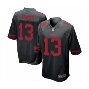 Men's San Francisco 49ers #13 Richie James Game Black Football Jersey