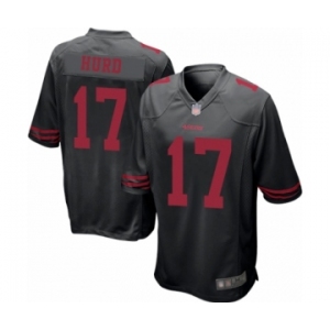 Men's San Francisco 49ers #17 Jalen Hurd Game Black Football Jersey
